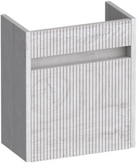 Brauer Adore Wavy Fonteinkast - 40 cm - 1 Deur - Greeploos - Rechtsdraaiend - Forest Seashell