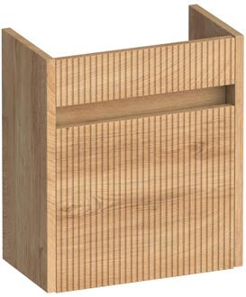 Brauer Adore Wavy Fonteinkast - 40 cm - 1 Deur - Greeploos - Rechtsdraaiend - Forest Tan