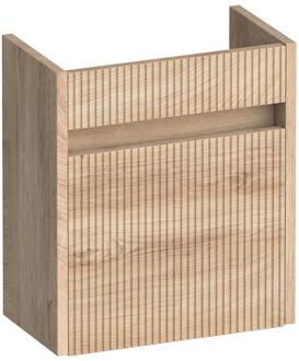 Brauer Adore Wavy Fonteinkast - 40 cm - 1 Deur - Greeploos - Rechtsdraaiend - Forest Wheat