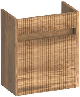 Brauer Adore Wavy Fonteinkast - 40 cm - 1 Deur - Greeploos - Rechtsdraaiend - Honey