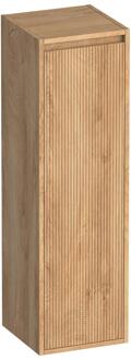 Brauer Adore - Wavy - Hoge Kast - 120 cm - 1 Deur - Greeploos - Rechtsdraaiend - Forest Tan