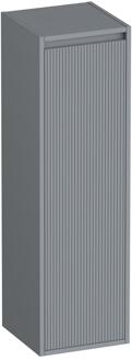 Brauer Adore - Wavy - Hoge Kast - 120 cm - 1 Deur - Greeploos - Rechtsdraaiend - Mat Grijs
