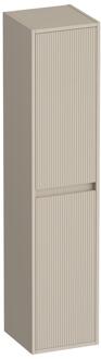 Brauer Adore - Wavy - Hoge Kast - 160 cm - 2 Deuren - Greeploos - Links of Rechtsdraaiend - Mat Beige