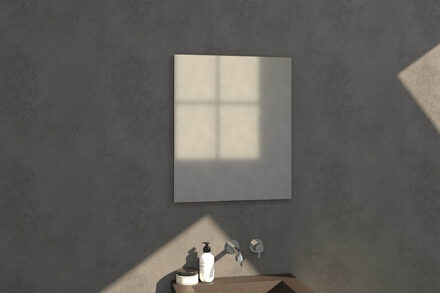 Brauer Alu spiegel 58x70x2.5cm rechthoek zonder verlichting aluminium