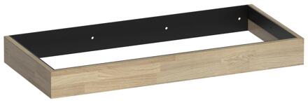 Brauer Amaze - Onderkast - 100 cm - met Geïntegreerde Ophangbeugel - Vingerlas Eiken Grijs