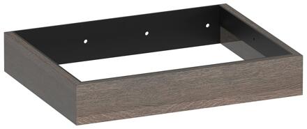 Brauer Amaze - Onderkast - 60 cm - met Geïntegreerde Ophangbeugel - Lamellen Eiken Zwart