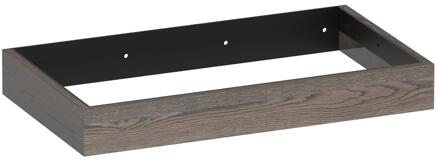 Brauer Amaze - Onderkast - 80 cm - met Geïntegreerde Ophangbeugel - Lamellen Eiken Zwart