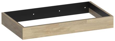 Brauer Amaze - Onderkast - 80 cm - met Geïntegreerde Ophangbeugel - Vingerlas Eiken Grijs