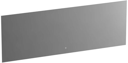 Brauer Ambiance spiegel 200x70cm met verlichting rechthoek Zilver SP-AMB200 Aluminium geborsteld
