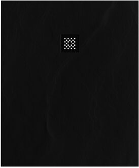 Brauer Asteroid Douchebak 100x120 incl. antislip en antibacterieel mineraalmarmer mat zwart DB-AS100120MZ Zwart mat