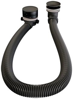 Brauer Badafvoer met Overloop Badvulcombinatie Brauer Black Edition Mat Zwart