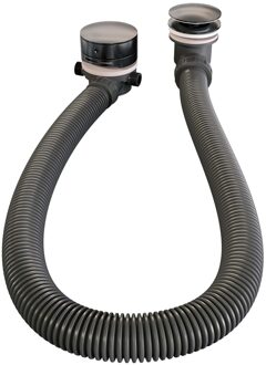 Brauer Badafvoer met Overloop Badvulcombinatie Brauer Gunmetal Edition Geborsteld Gunmetal Brauer