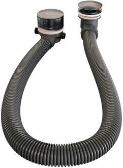 Brauer Badafvoer met Overloop Badvulcombinatie Brauer Gunmetal Edition Geborsteld Gunmetal Brauer