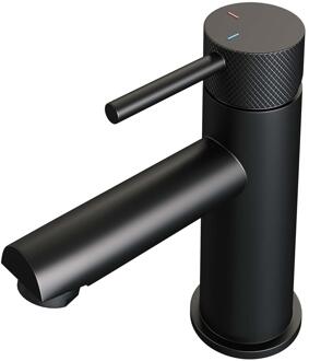 Brauer Black Carving Lage Opbouw Wastafelmengkraan Model A Mat Zwart