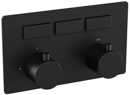 Brauer Black Edition - 3 functies - inbouwthermostaat - drukknoppen - in/afbouwdelen - zwart mat 5-S-156