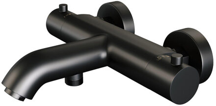 Brauer Black Edition Badkraan - gladde knop - mat zwart 5-S-229 Zwart mat