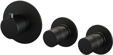 Brauer Black Edition inbouwthermostaat met 2 stopkranen mat zwart