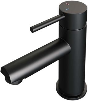 Brauer Black Edition Lage Opbouw Wastafelmengkraan Model A Mat Zwart