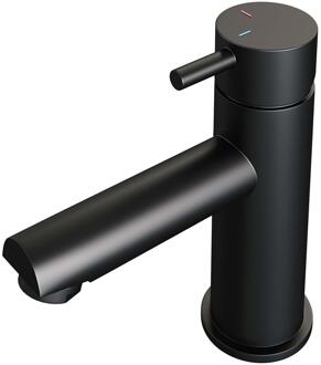Brauer Black Edition Lage Opbouw Wastafelmengkraan Model B Mat Zwart