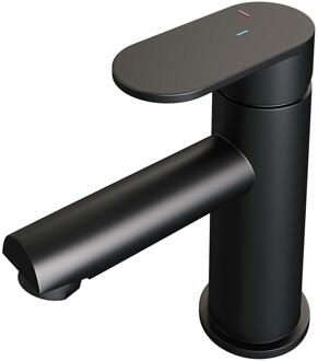 Brauer Black Edition Lage Opbouw Wastafelmengkraan Model C Mat Zwart