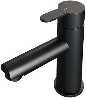 Brauer Black Edition Lage Opbouw Wastafelmengkraan Model D Mat Zwart