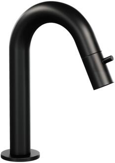 Brauer Black Edition Opbouw Fonteinkraan Gebogen Uitloop Mat Zwart