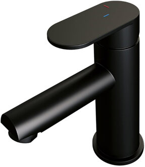 Brauer Black edition wastafelkraan opbouw met type HD3 greep ColdStart mat zwart