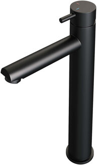 Brauer Black edition wastafelkraan opbouw verhoogd met type HD5 greep ColdStart mat zwart