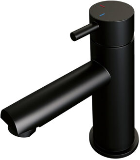 Brauer Black Edition Wastafelmengkraan laag model type HD5 greep ColdStart zwart mat