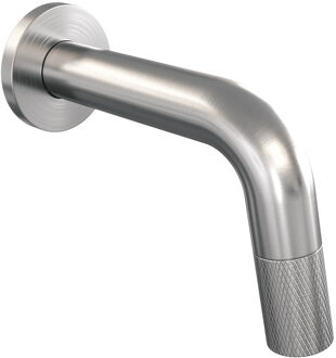 Brauer Brushed Carving Fonteinkraan - inbouw - 8.5-18.5cm uitloop - RVS geborsteld 5-NG-264