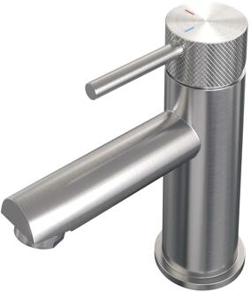 Brauer Brushed Carving Lage Opbouw Wastafelmengkraan Model A RVS Geborsteld PVD