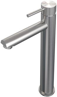 Brauer Brushed Carving Verhoogde Opbouw Wastafelmengkraan Model A RVS Geborsteld PVD