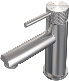 Brauer Brushed carving Wastafelmengkraan opbouw - laag - model a - PVD - geborsteld RVS 5-NG-001-HD6 RVS geborsteld