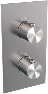 Brauer Brushed Edition - 3 Weg - Inbouwthermostaat - In/afbouwdelen - RVS Geborsteld PVD