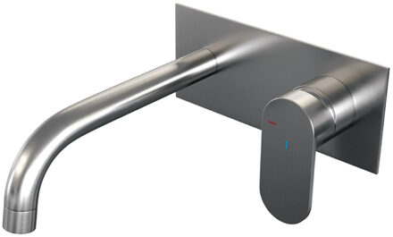 Brauer Brushed Edition inbouwwastafelkraan type B3 greep met inbouwdeel ColdStart geborsteld nikkel PVD