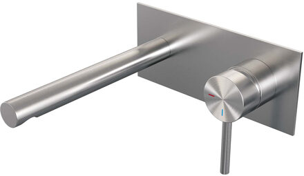 Brauer Brushed Edition inbouwwastafelkraan type S2 greep met inbouwdeel ColdStart geborsteld rvs PVD