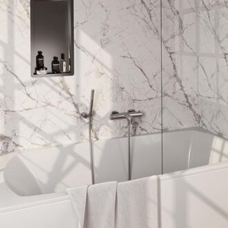 Brauer Brushed Edition Opbouw Baddouche Thermostaatkraan - Wandhouder - Staaf - Doucheslang - Handdouche - Rvs Geborsteld Pvd