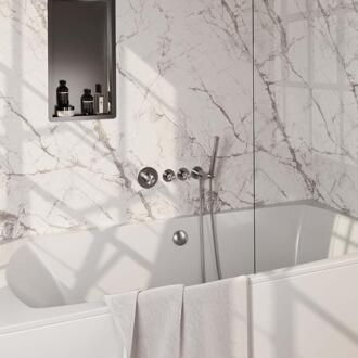 Brauer Brushed Edition Thermostatische Inbouw Badkraan Badvulcombinatie - Staaf - Doucheslang - Wandaansluitbocht - Handdouche - Rvs Geborsteld Pvd