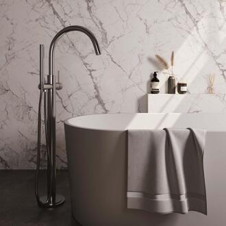 Brauer Brushed Edition Vrijstaande Vrijstaand Badmengkraan - met Staaf Handdouche - Doucheslang - Rvs Geborsteld Pvd