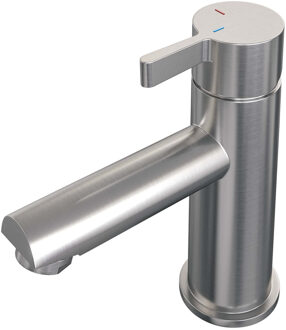 Brauer Brushed Edition wastafelkraan opbouw met type HD1 greep ColdStart geborsteld rvs PVD