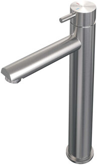 Brauer Brushed Edition wastafelkraan opbouw verhoogd met type HD5 greep ColdStart geborsteld nikkel PVD
