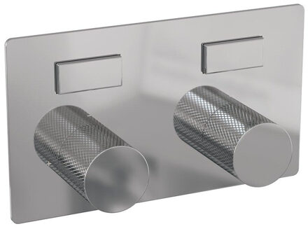 Brauer Chrome Carving - 2 functies - inbouwthermostaat - drukknoppen - in/afbouwdelen - chroom 5-CE-157