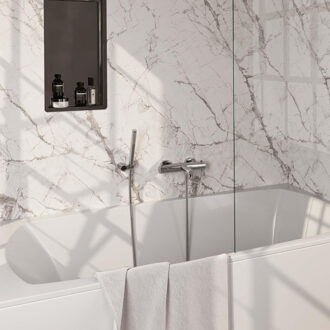 Brauer Chrome Edition Badkraan - douchegarnituur - handdouche staaf 1 stand - gladde knop - chroom 5-CE-232