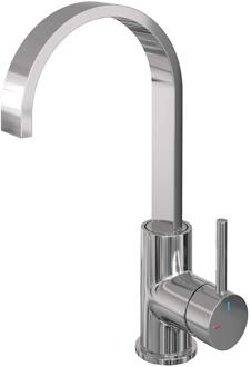 Brauer Chrome Edition Hoge Opbouw Wastafelmengkraan met Draaibare Platte Uitloop Model A Chroom