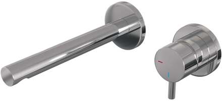 Brauer Chrome Edition Inbouw Wastafelmengkraan met Rechte Uitloop en Rozetten Model B1 Chroom