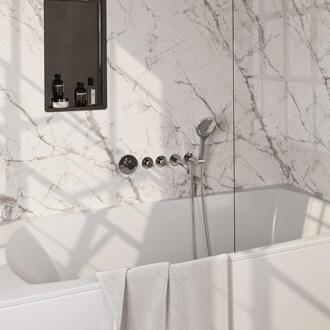 Brauer Chrome Edition Thermostatische Inbouw Badkraan Uitloop - 3 stand - Doucheslang - Wandaansluitbocht - Handdouche - Chroom