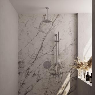 Brauer Chrome Edition Thermostatische Regendoucheset Inbouw - Hoofddouche 20 cm - 3 Weg - Handdouche Rond - Doucheslang - Geintegreerde Glijstang - Chroom