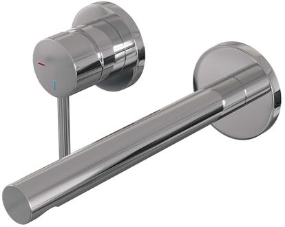 Brauer Chrome Edition Wastafelmengkraan inbouw - rechte uitloop rechts - hendel lang smal - model A2 chroom 5-CE-083-S2-65