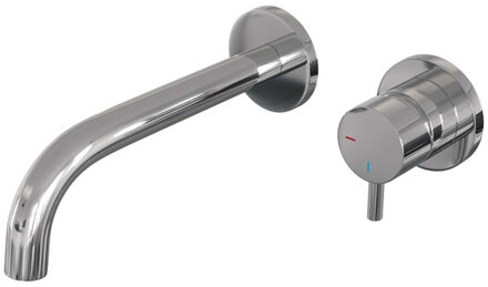 Brauer Chrome Edition Wastafelmengkraan type B5 greep inbouw ronde rozetten ColdStart chroom gepolijst