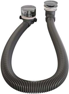 Brauer Chroom Badvulcombinatie met Messing Badafvoer